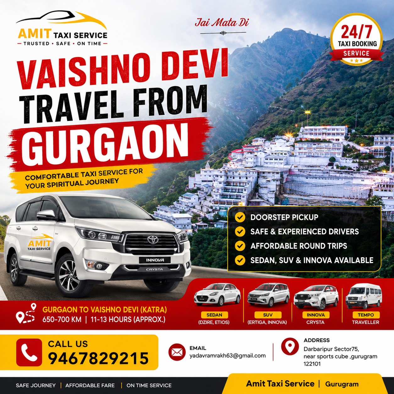 vaishno devi tour from gurgaon