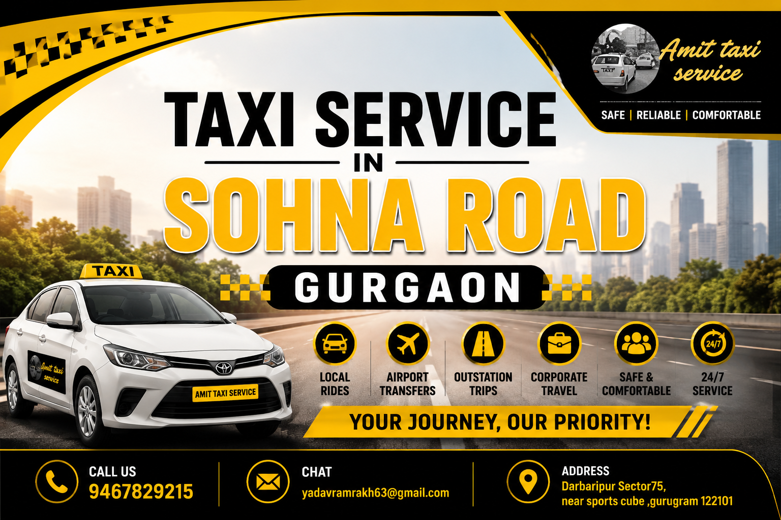 taxi service in sihna road gurgaon