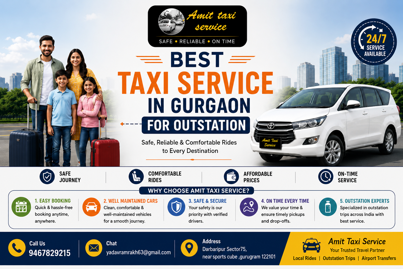 best taxi service in gurgaon for outstation