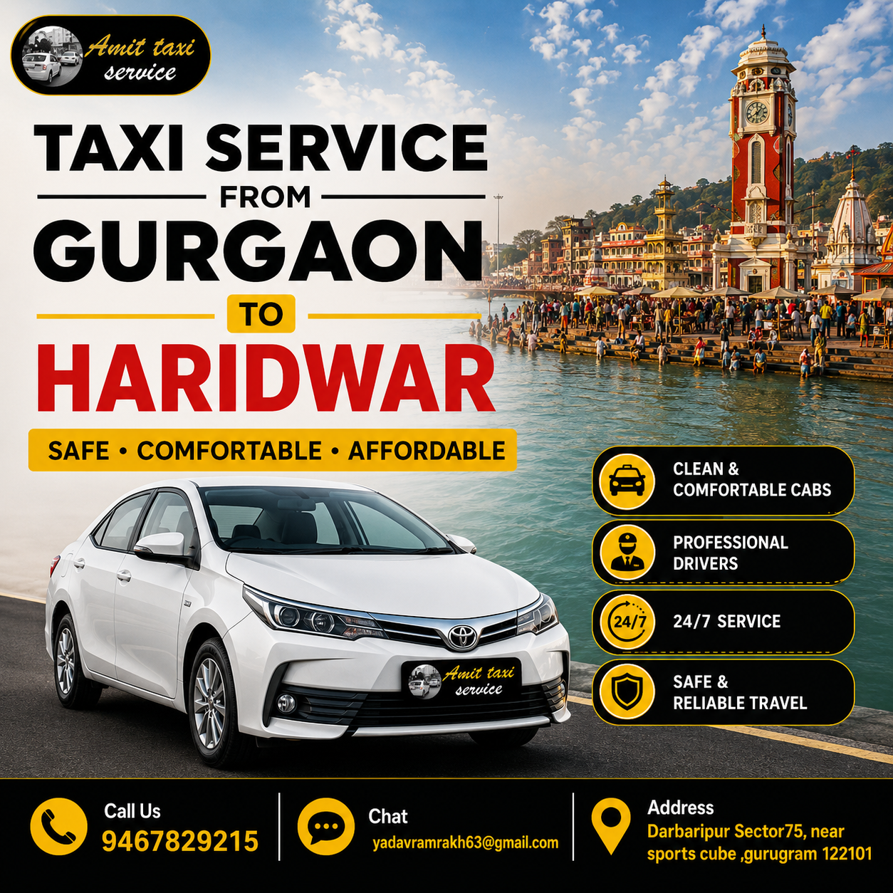gurgaon tax servic to haridwar